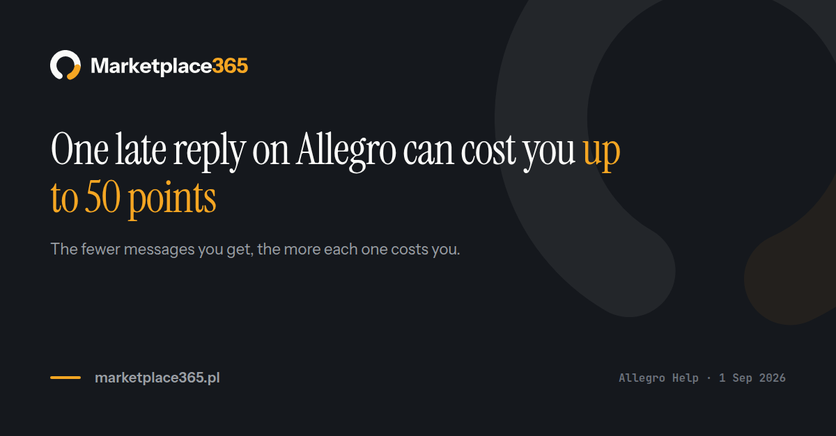 One late reply on Allegro can cost you up to 50 sales quality points