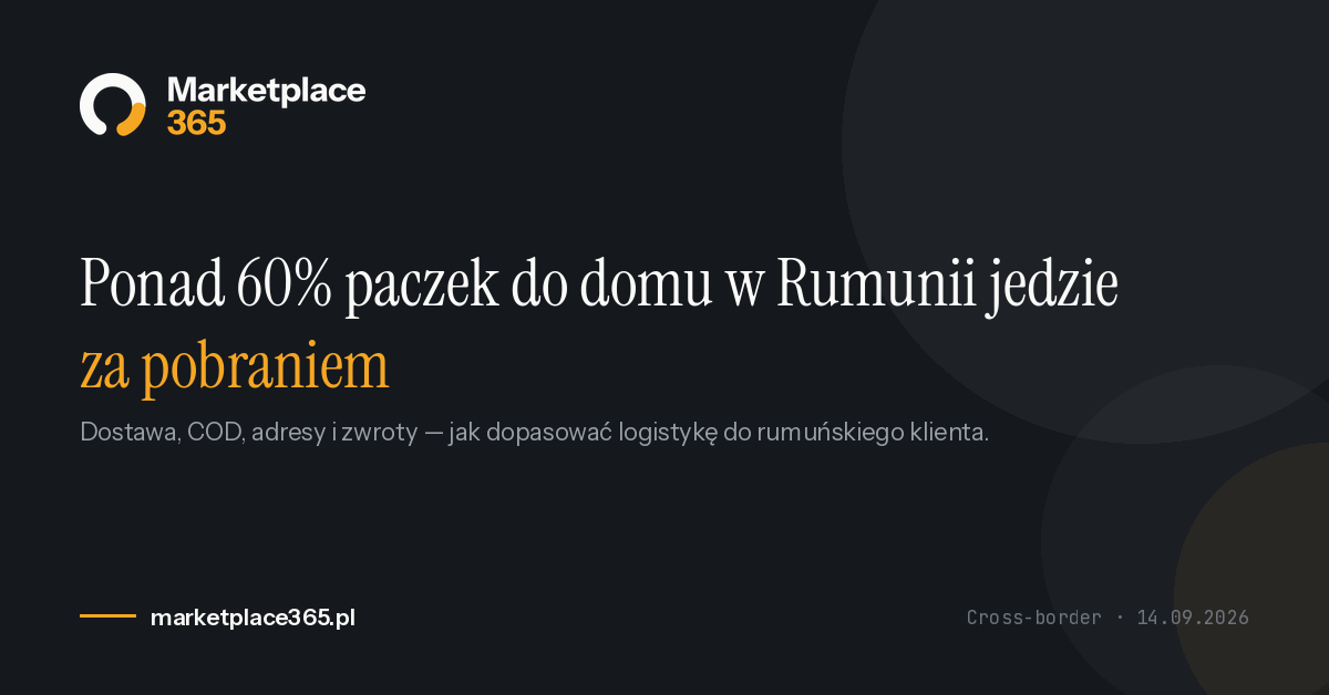 Ponad 60% paczek doręczanych do domu w Rumunii jest opłacanych za pobraniem